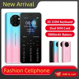Unlocked Low Price Soyes Mini Cell Phone GSM 2G Mode 1,77 Inch Display 1000mAh Dual SIM Card med bakre kamera MP3 FM Flashlight Card Mobiltelefoner