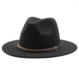 Berets fedora hat hawkins poczuł czapkę szeroką grzbiet damskie trilby chapeu feminino kobiety mężczyzn Jazz chrzestny ojciec sombrero caps