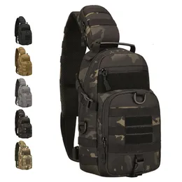 Backpacking Packs Protector Plus Tactical Sling Chest Pack Molle Military Nylon Shoulder Bag Men Crossbody Outdoor Hiking Cycling 221111