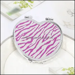 Mirrors Compact Hand Mirror Korea Cute Cosmetic Makeup Cartoon Mirrors Portable Fold Originality Mini Twosided Round Gift New Arriva Dhcbn