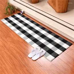 Ковры хлопковая линия черно -белая ковер ковров для гостиной для гостиной