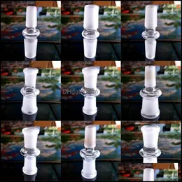Andere Raucherzubehör Bong Raucherzubehör Adapter Weißes Glas Shisha-Anschluss Wasserpfeife Männlich Weiblich 14 mm 18 mm Konverter M DHT2J