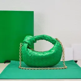 7A مع مصمم الجودة مصمم الأكياس الأكياس الأكياس الفاخرة الأزياء النسائية المنسوجة حقيقية حقيقية حقيقية محفظة أخضر محفظة سستة اليد LAMBSKIN HOBO المحافظ