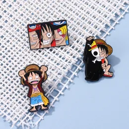 One Piece Brooch Anime Cartoon Monkey D. Luffy Skull Backpack