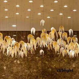 Дизайнерские подвесные освещения искусство деко -дизайнерские светодиодные лампы Причудливые светильники для домашнего украшения чай