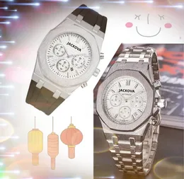 Crime Premium Mens Full Functional Stopwatch Watches 42mm Quartz Movement Man Time Clock Watch Set Auger snygg affärsfest Boutique Wristwatch -gåvor