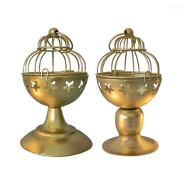 Candle Holders Metal Lantern for Table Top Mantle WALL WAKING Gold Candleholder G99a