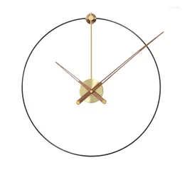 Väggklockor Spanien europeisk stil lyxklocka guld modern kreativ klocka tyst vardagsrum heminredning reloj present d032