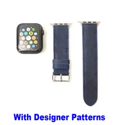 Luksusowe paski zespołu designerskiego kompatybilne dla Apple Watch Band 44 mm 45 mm 42 mm 41 mm 40 mm 38mm 49 mm moda PU skórzany pasek silikonowy Iwatch Seria 8 7 SE 6 5 4 3 2 1 Watchbandbandbandband