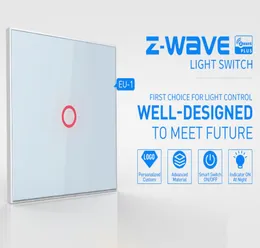 ZWave 1CH EU Wall Light Touch Screen Switch Home Automation ZWave Wireless Smart Remote Control Light Switch6316170