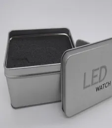 10pcs Eleglish Aluminium Watch Boxes Cases Metal Womens Men039s Box J￳ias de J￳ias de J￳ias Vis￵es de Armazenamento de Caixa de Armazenamento7001274