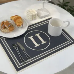 Designer Table Cloth Placemat Linen Fashion Restaurant Table Mat Imitation Water Luxury Dining Tables Decoration Home Textiles Coaster 2211143Z
