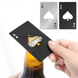 Şişe açıcı aracı çok fonksiyonlu cep kartı şişe kredi bira açıcı kürek kürek poker bir dişli şişe gadget fy2513 ss1114