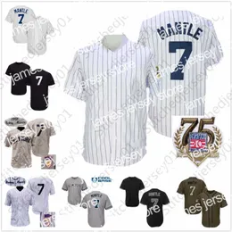 O beisebol universit￡rio usa o manto Jersey 1951 White Cream Pinstripe Grey Baseball Hall of Fame Patch Home Away Bot￣o de pul￴ver preto cinza Todos os homens costurados