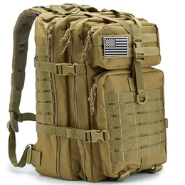 Backpacking Packs Tactical Military Ryggs￤ckar 50L stor kapacitet Man 3 dagar Army Molle Assault P￥sar f￶r utomhusvandring camping jakt ryggs￤ck 221111