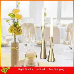 Titulares de velas Vintage Candlestick Gold Taper Creative Hourglass Decorativa para Decoração de Decoração Central de Centro