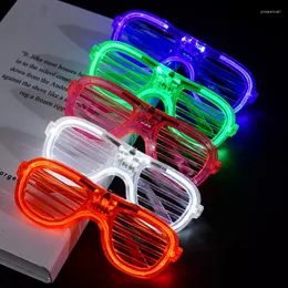Occhiali da sole LED Luminose occhiali luminosi Halloween Glowing Neon Christmas Party Flashing Light Glow Festival Supplies Costumi