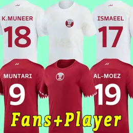 2022 قطر كرة القدم القمصان الوطنية المنتخب Almoez Afif Alhaydos Muntari Abdulaziz 23 23 Alaaeldin Boudiaf Abdelkarim Boualem Homam Ismaeel Fans Player Version