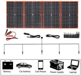 Panele słoneczne Xinpuguang Przenośny składany Povoltaic Solar Solding 40W 60W 80W 100W 150W Zestaw panelu Fotovoltaic Bateria ładowarka 221104
