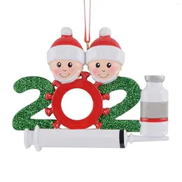 Decorazioni natalizie 2022 Famiglia Ornamenti fai-da-te Personalizzato Albero sopravvissuto Ciondolo in resina Regalo di Natale per bambini Ornamento da appendere Anno