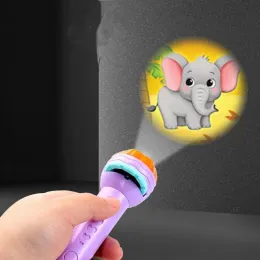 LED Projektör Işık Sopa Oyuncaklar El Feneri Projektörler Meşale Lambası Erken Eğitim Oyunu Çocuk Tatil Doğum Günü Xmas Hediye Oyuncak
