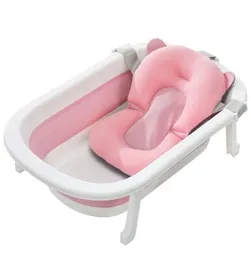 Ba￱era baby ba￱era almohadilla de la ba￱era de la ba￱era del asiento del asiento del reci￩n nacido coj￭n de ba￱o de seguridad almohada suave plegable213i6527039