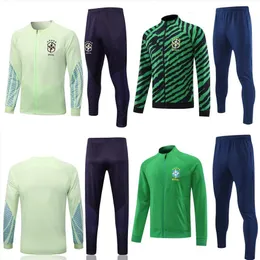 22 23 Brasiliens landslag Träningsoveraller Camisetas de football TRACKSUIT 2022/23 Brazils man SET TRÄNINGSDRÄKT jacka barca chandal futbol survetement