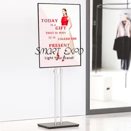 Boutique Poster Holder Advertising Display Sign Frame 50x70cm med LED -belysningspanel