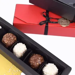 Gift Wrap Black/Red Chocolate Paper Box Valentine's Day Christmas F￶delsedagsfest Presentf￶rpackningsl￥dor Partihandel