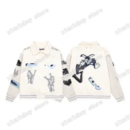 Xinxinbuy Männer Designer Coat Jacke Kaninchen Handtuch Stickel Lederhülle Flugpuffer Baumwolle Langarm Frauen grün schwarzweiß Khaki S-XL
