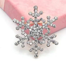 Kar Tanesi Broş Kış Dekorasyonu Lüks Köpüklü Broş Pin Zarif Rhinestone Kadın Düğün Gelin Mücevher Broşları