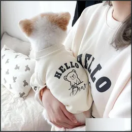 Abbigliamento per cani Primavera Abbigliamento per cani Maglietta per animali in cotone a righe per cucciolo Piccolo medio Maglia francese Bldog Yorkshire Ropa Perro Drop Deli Dhl32