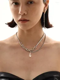 Choker Timeless Wonder FancyZirconiaGeo Chainsネックレス女性デザイナージュエリーパンクインパーティーKPOPトレンディゴスレアギフト1427