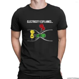 Men's T Shirts Funny Electricity Explained - Ohm's Law Version2 Summer Novelty Short Sleeve Unisex T-Shirt