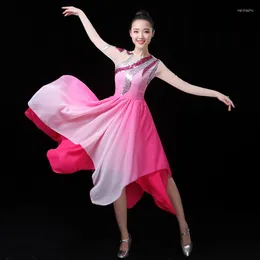 Sahne Giyim Modern Dans Kostümleri Kadın Zarif Elbise Meydanı Takım Klasik Açılış Hanfu Perisi