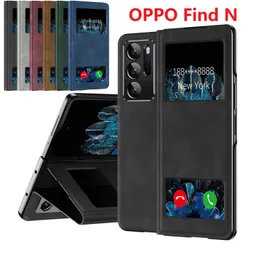 Custodie per libri magnetici flip per Oppo Find N Case Wallet Cover per supporto in pelle con doppia finestra