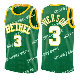 College Basketball Wears Green Allen 3 Iverson Bethel Iverson Dwyane 3 Wade University Jersey NCAA 34 Len # Bias 0 Westbrook Maglie da basket cucite