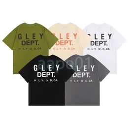 Summer Luxury Fashion Mens T Shirt Polo Shirt Simple Letter Print Round Neck Short Sleeve Loose T-Shirt Casual Top Black White Green Apricot Grey
