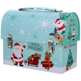 Gift Wrap Festive Xmas Box Wrapping Tinplate Storage For Candy Party Christmas Ornaments