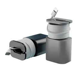 Datakabelorganisat￶r Power Adapter Wall Plug Protective Case t￤cker mobiltelefon Tillbeh￶r f￶r Apple 18W/20W mobiltelefonladdare Anti-break Winder