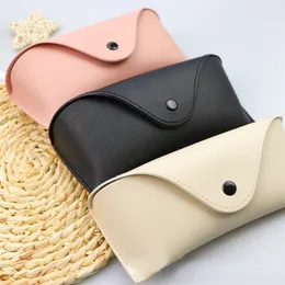 Eyeglasses Accessories Durable Leather Eye Glasses Sunglasses Hard Case Convenient Lightweight Protector Box Solid Color Pouch Bag Easy To Carry 221115
