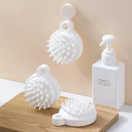 New Silicone Shampoo Brush port￡til Massagem adulta pente de pente de couro arredondado Artefato de cabelo Pushwo