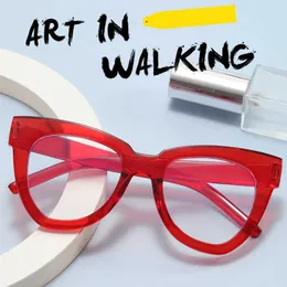 Sunglasses Frames Sexy Red Cat Eye Glasses Frame Oversized Optical Computer  Fashion Eye Glasses Frames For Women Designer Luxury Eyewear Ladies