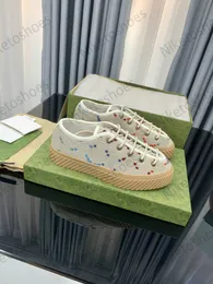 Herr maxi låga topp casual skor kamel ebenholts canvas sneakers g motiv tryckt allover klassisk mens sko Italy Luxurys designers emb