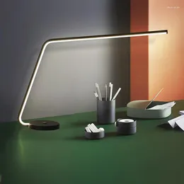 Masa lambaları Modern yaratıcı uzun kol LED lamba Ofis Okuma Masası Işık Başucu Çalışma Gözü Koru Bizi/AB fişini Dimble