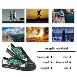 men women DIY custom shoes low top Canvas Skateboard sneakers triple black customization UV printing sports sneakers danta 146-5