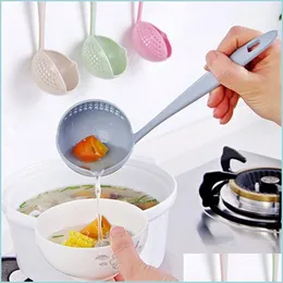 Colheres de al￧a longa al￧a de sopa filtro de cozinha colheres de cozinha espessada utens￭lios de cozinha de cozinha utens￭lios de utens￭lios 0 67qh q2 gota del dhztu