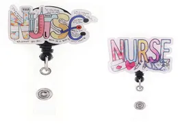 10 pcslot benutzerdefinierte Schlüsselringe Mix Design Krankenschwester Hut Herz Acryl Retractable Medical Badge Halter Yoyo Pull Reel Ärzte ID Name CAR8981825