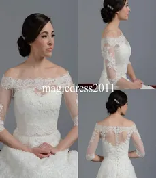 Lace Sheer Off Shoulder 2019 Jackets Bridal Wraps Shawl Bolero Shrugs Stole Cloak Caps Half Sleeve Tulle Bridesmaid Wedding Dress 1922263