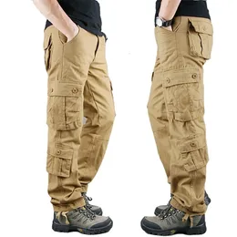 Mens Pants Spring Cargo Khaki Militärbyxor Casual Cotton Tactical Big Size Army Pantalon Militaire Homme 221115
